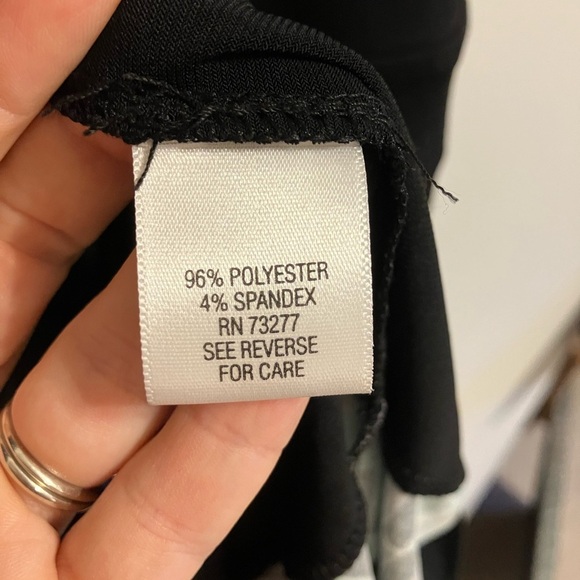 Apt 9 Faux-Wrap Sleeveless Black and green Dress Womens size Petit XL - Picture 10 of 14